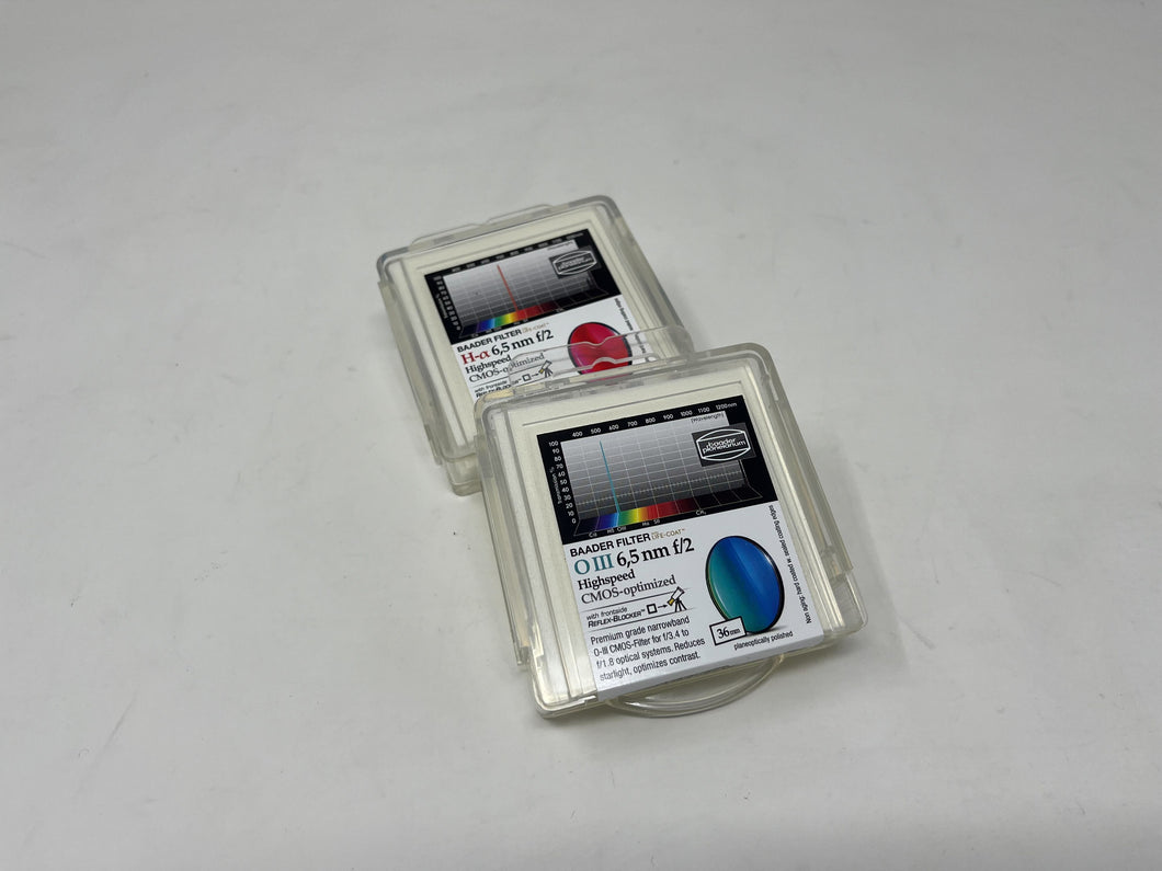 USED Baader 6.5nm f/2 Highspeed Filters – CMOS-optimized (H-alpha, O-III)