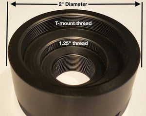 C mount to 2" and T adapter