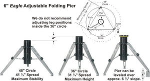 6" Eagle Adjustable Folding Pier (EAGLE6-EZ)