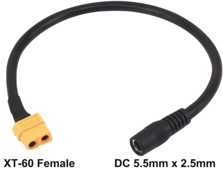 Pegasus Astro  Adapter 2.5 x 5.5mm female to XT60 female for